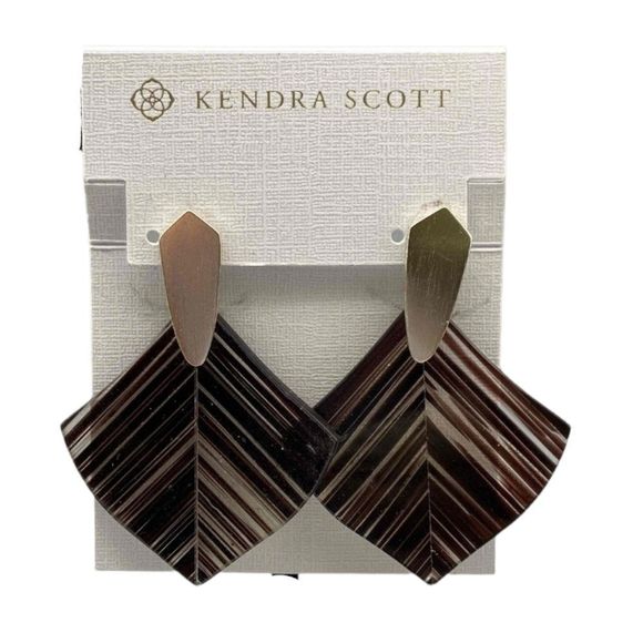 KENDRA SCOTT "Aislinn" Necklace and "Astoria" Earrings in Brown Dust - Picture 12 of 16
